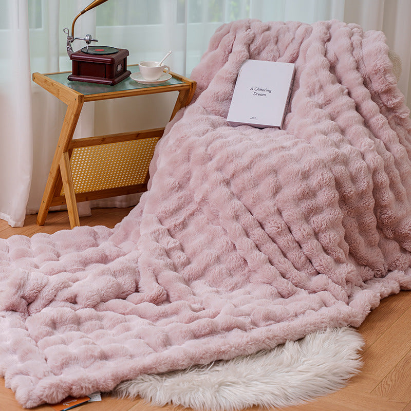 Women’s Cozy Luxurious Blanket Soft Warm Velvety Throw for Living Room Bedroom