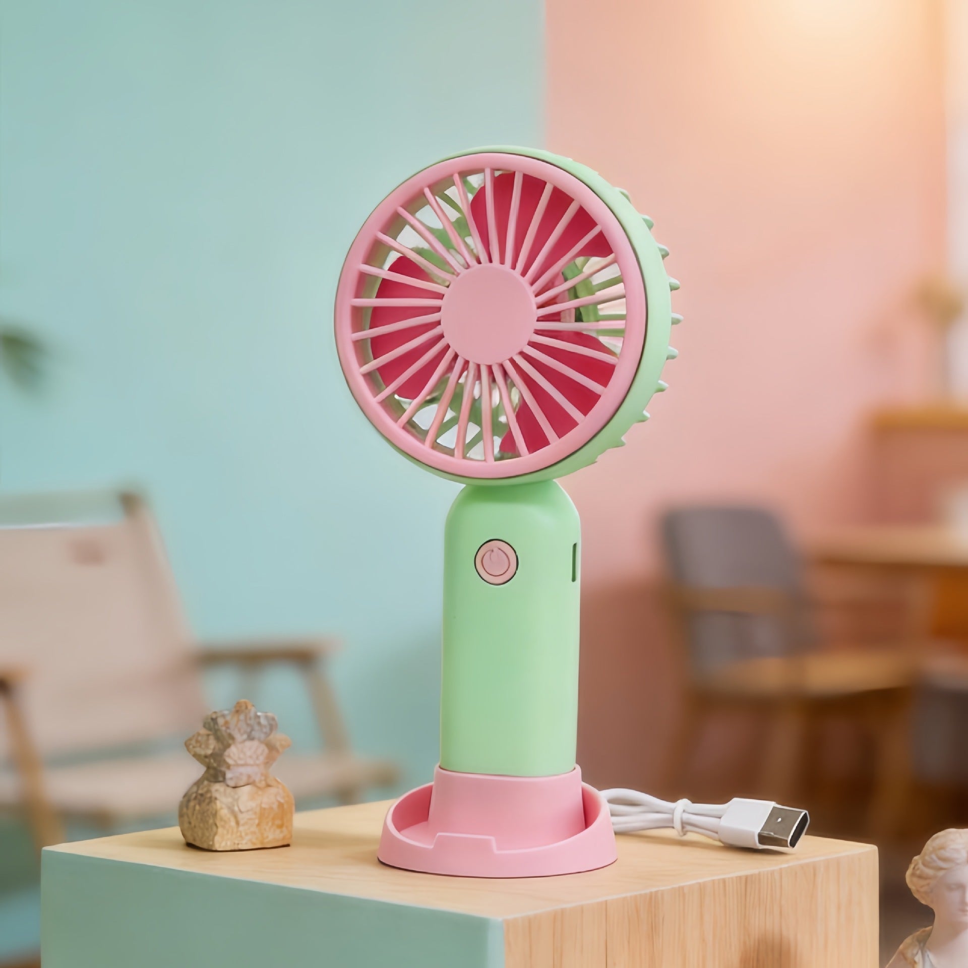 Portable Battery-Powered Hand Fan for Women Lightweight Quiet Operation Ergonomic Grip