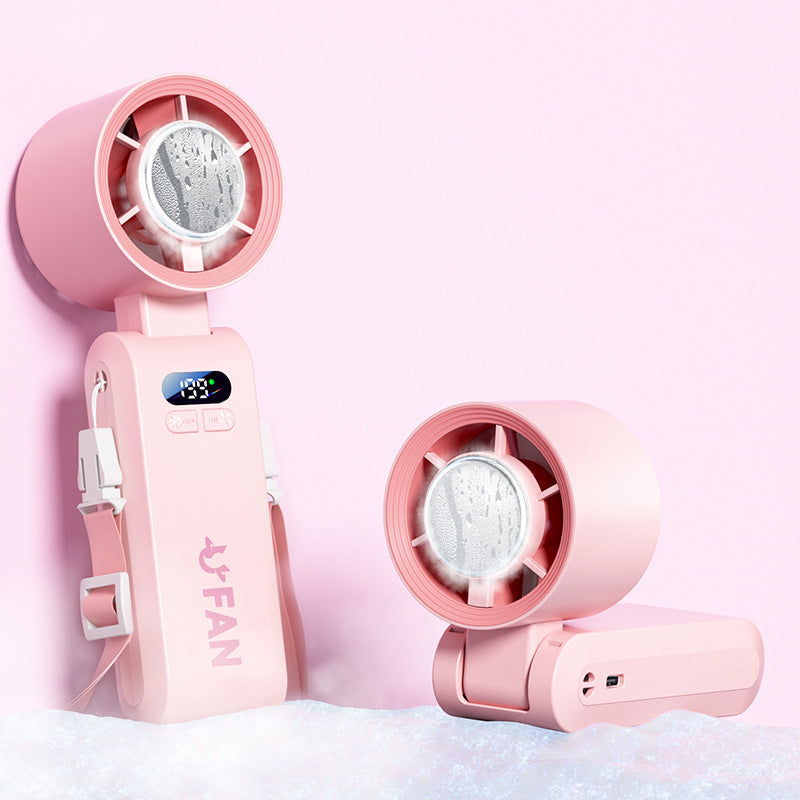 Rechargeable Portable Mist Fan High-Efficiency USB Cooling Fan with Adjustable Speeds and Quiet Operation