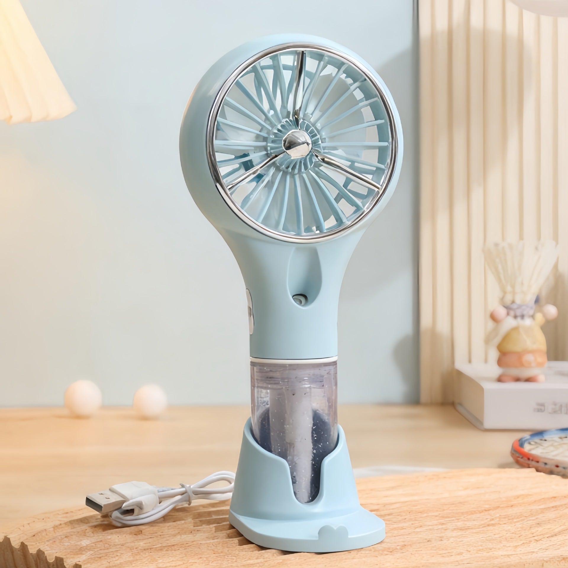Portable Mini Fan USB Rechargeable with Water Tank Compact Personal Cooling Fan