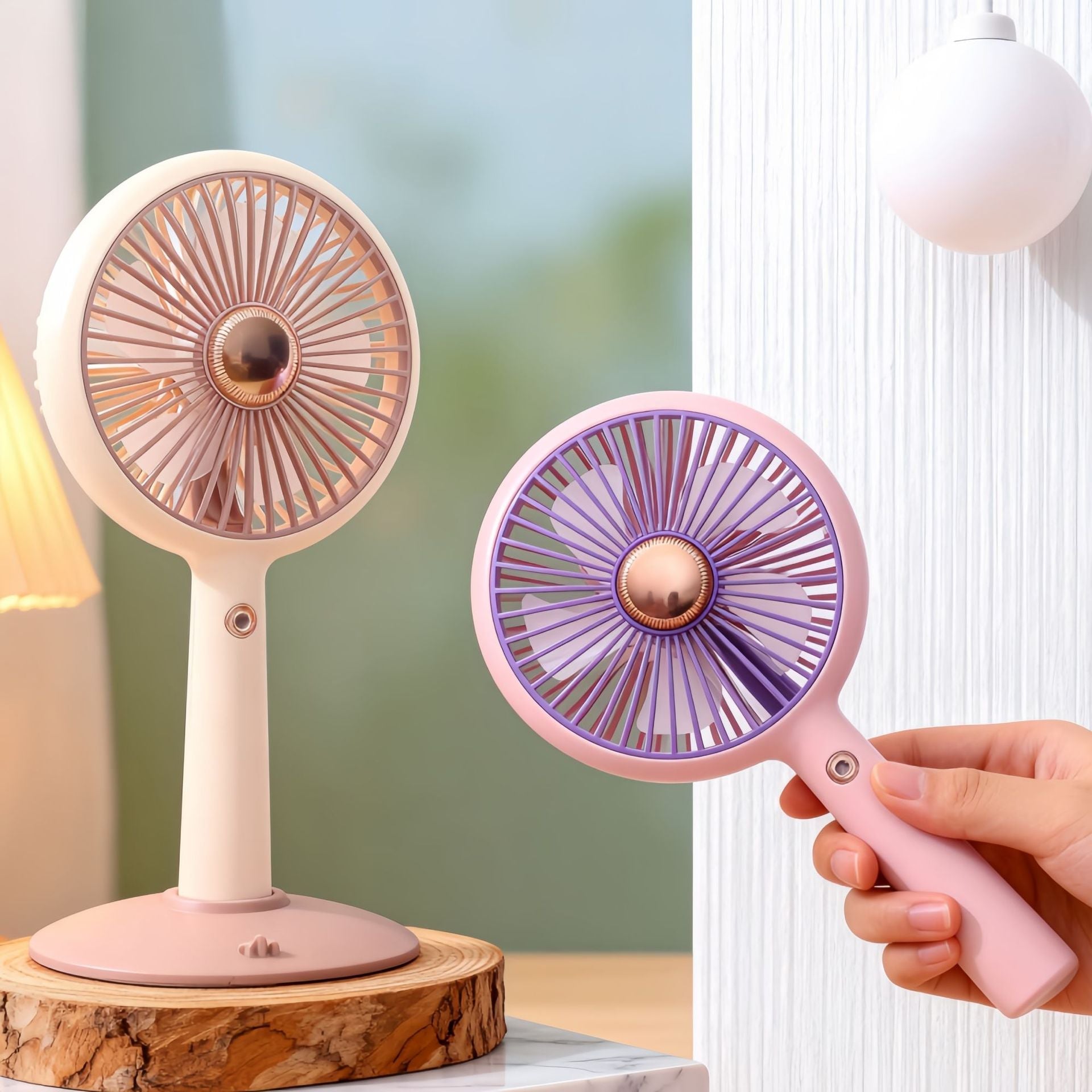 Portable Mini Fan USB Rechargeable Adjustable Speed Compact Personal Handheld Fan