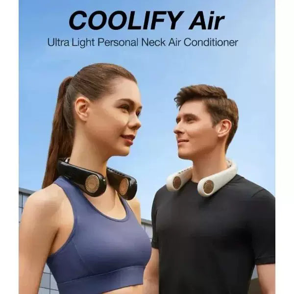 Bladeless Ergonomic Neck Air Cooler USB Rechargeable Adjustable Vents Unisex One Size