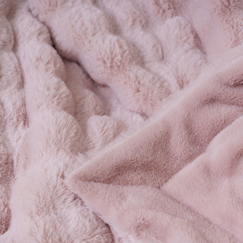 Women’s Cozy Luxurious Blanket Soft Warm Velvety Throw for Living Room Bedroom