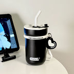 Women's Thermos Mug With Integrated Straw Leak-Proof Spill Protection Dishwasher Safe
