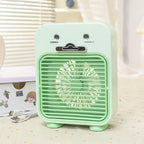 Portable Mini Fan USB Rechargeable Cute Animal Design Lightweight Handheld Fan