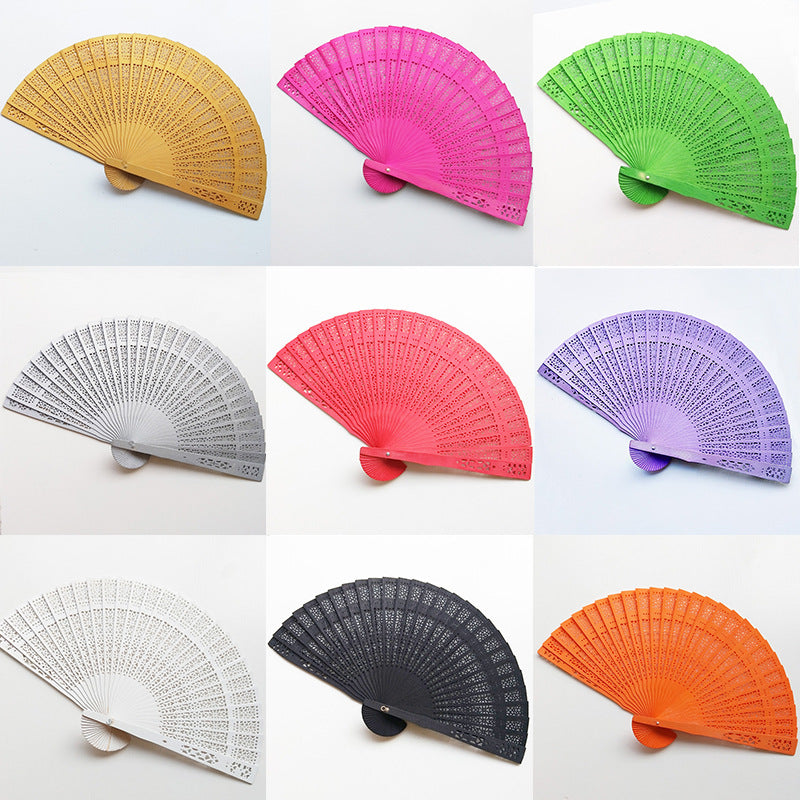 Women's Handcrafted Fan Laser Cut Lightweight Compact Accessory