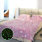 Women's Cozy Fleece Blanket with Gaming Console and Controller Design Soft Warm Throw