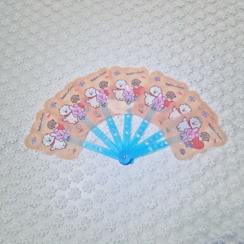 Ladies Fan Colorful Animal Motifs Lightweight Portable Handheld Fan