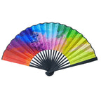 Ladies Handheld Fabric Fan Colorful Lightweight Elegant Accessory