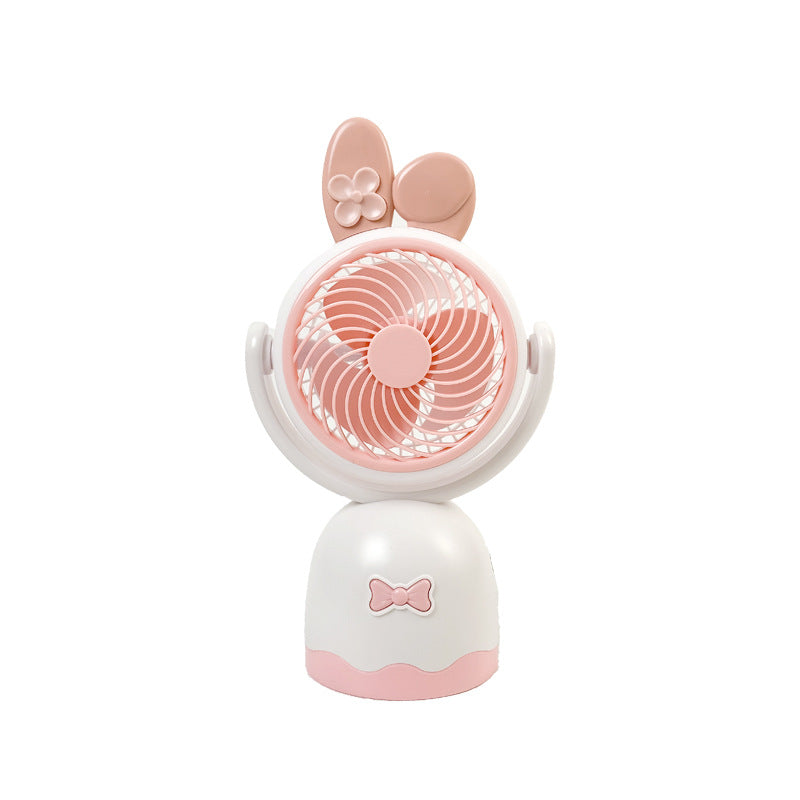 Portable Mini Handheld Fan with Playful Cat Design Lightweight Rechargeable Personal Cooling Fan