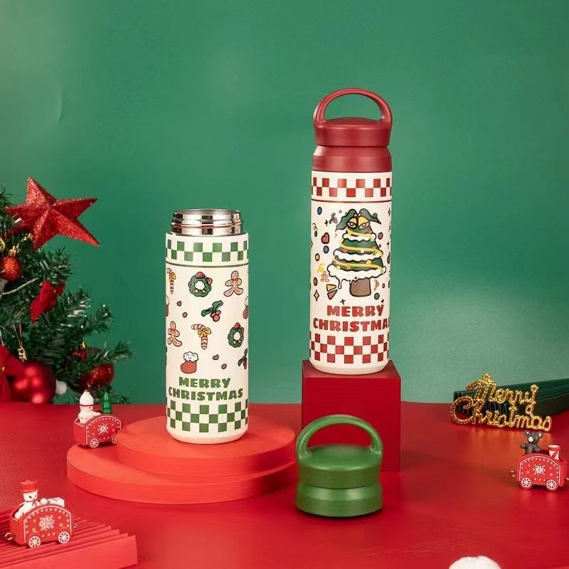 Unisex Stainless Steel Insulated Thermos Bottle Double Wall Vacuum Flask with Handle