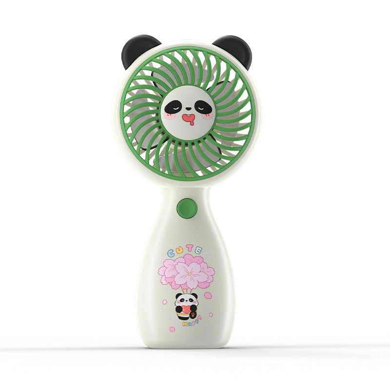 Portable Mini Fan Lightweight USB Rechargeable Panda Design Personal Handheld Fan