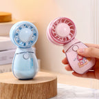 Portable Hand Fan for Women with USB Rechargeable Misting Spray and Cute Bear Design