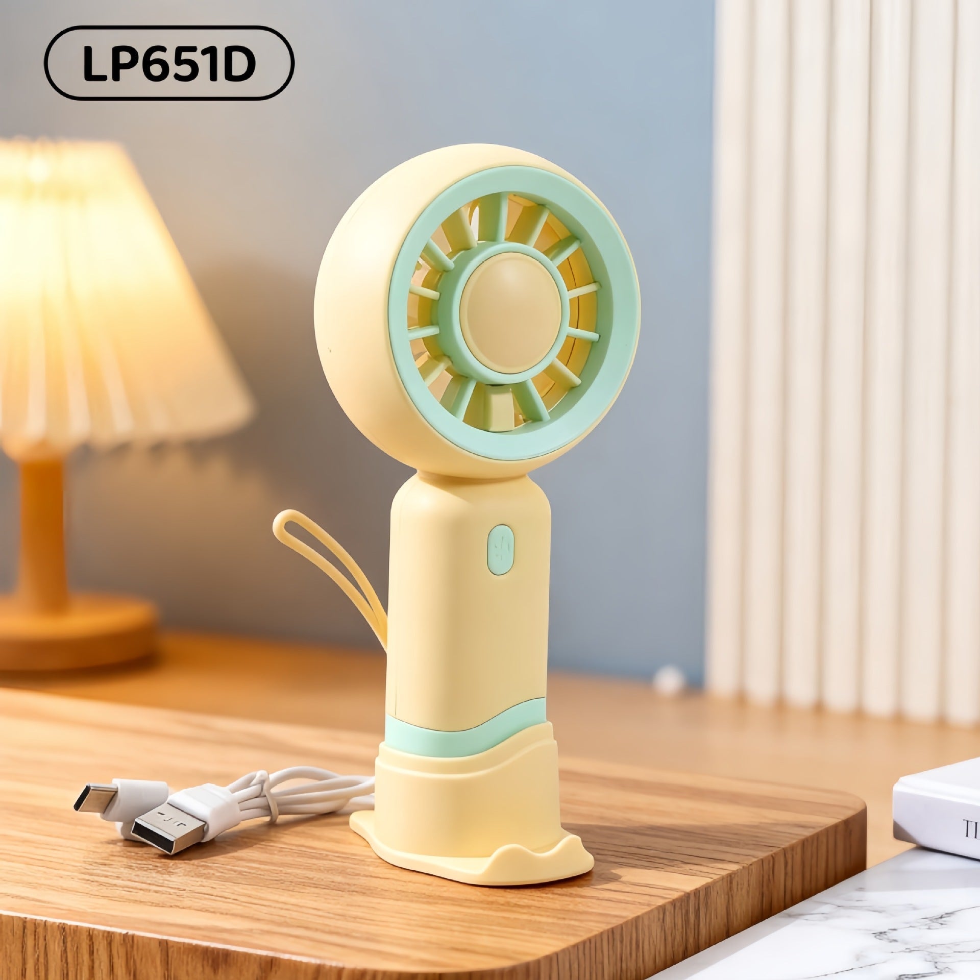 Women’s Portable Mini Handheld Fan USB Rechargeable Ergonomic Design Lightweight Personal Cooling