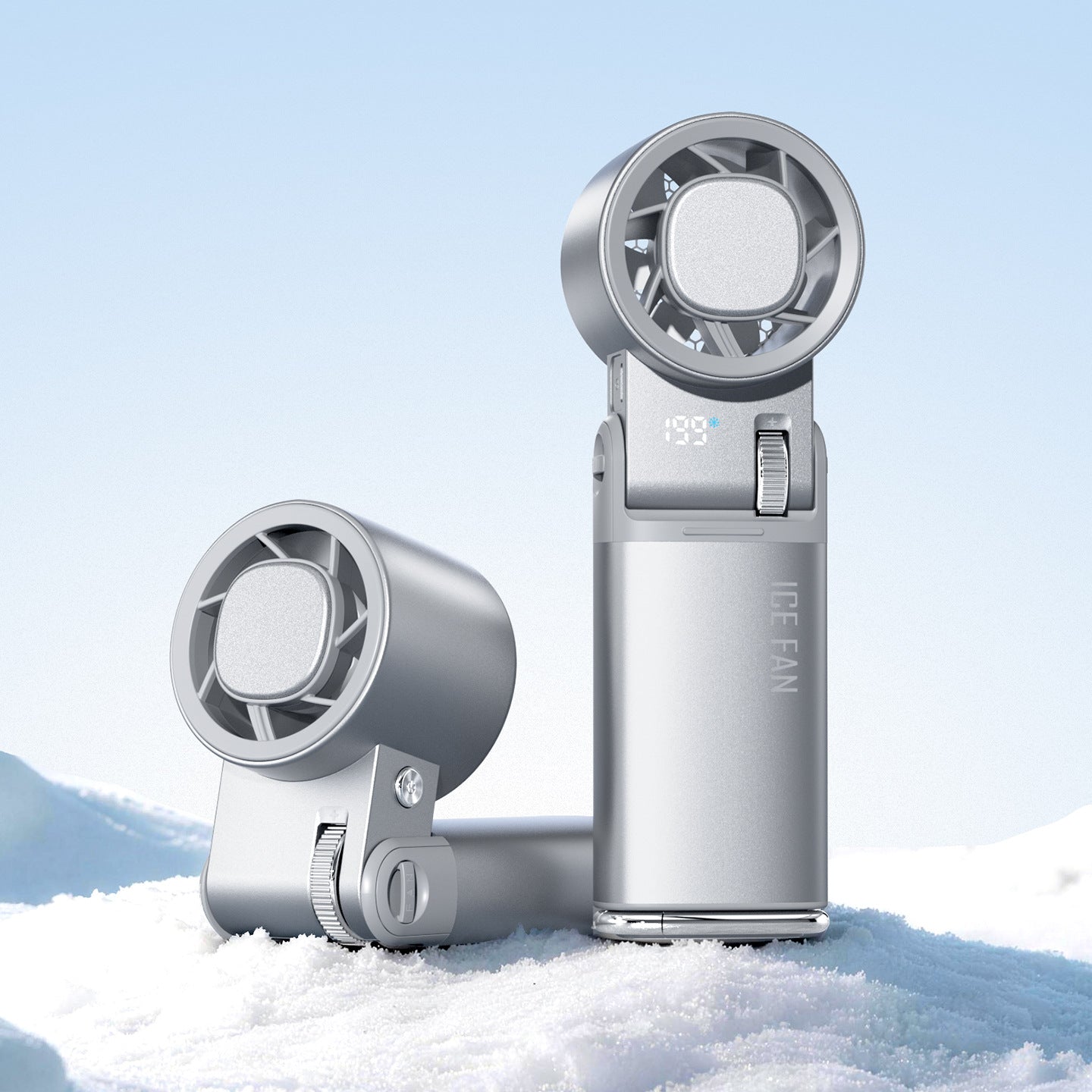 Portable Rechargeable Cooling Fan Adjustable Angle Multi-Speed Compact Design
