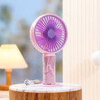 Portable Women’s Hand Fan With Flexible Tilt USB Rechargeable Heart Design