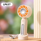 Women’s Portable Mini Handheld Fan USB Rechargeable Ergonomic Design Lightweight Personal Cooling