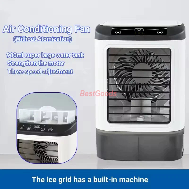 Portable Air Cooler Fan with Large Water Tank Non-Fogging 3-Speed Motor Unisex One Size