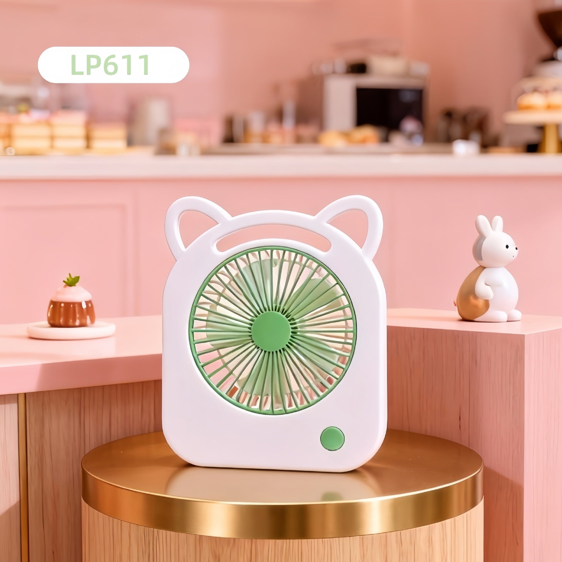USB Desk Fan Compact Portable Quiet Motor Adjustable Tilt Reindeer Design