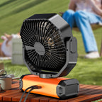 Portable Battery Operated Fan with LED Light and Multiple Speeds Unisex