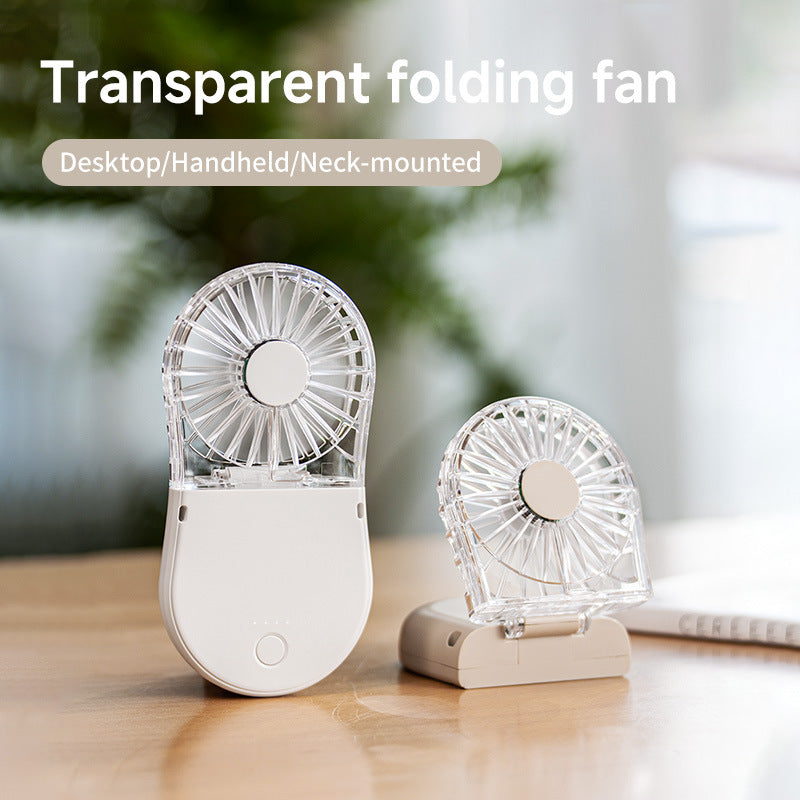 Portable Ladies Fan Compact Personal Cooling Fan with Mirror and Long Battery Life