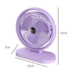 Mini Desk Cooling Fan Portable Quiet Adjustable Angle Personal Fan