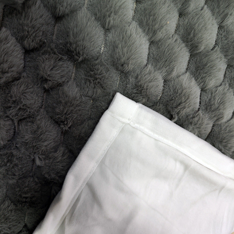 Brehn Women’s Luxury Fleece Blanket Soft Warm Honeycomb Pattern Throw Blanket