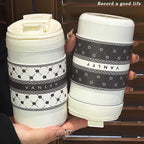 Women’s Insulated Drinking Cup BPA-Free Plastic Double-Walled One-Touch Closure Leak-Proof