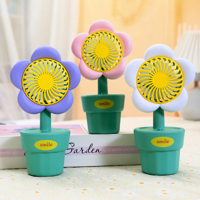 Portable Hand Fan USB Rechargeable Quiet Operation Playful Rabbit Design Compact Lightweight