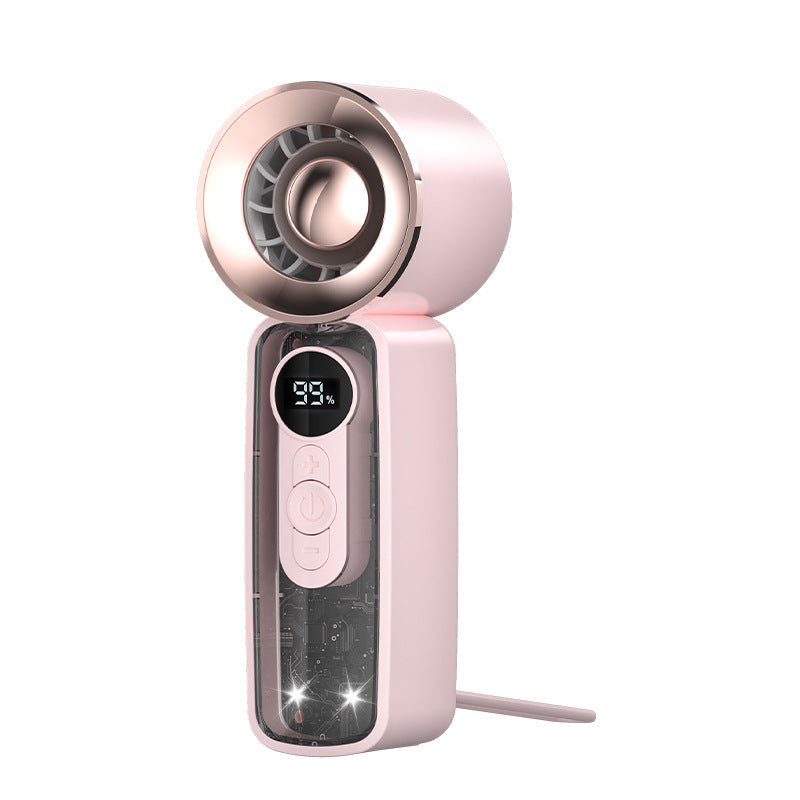 Portable Rechargeable Mini Fan Compact Lightweight Personal Cooling Fan with LED Battery Indicator