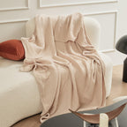 Bowlift Waffle Texture Blanket Soft Breathable Throw for Bed and Sofa
