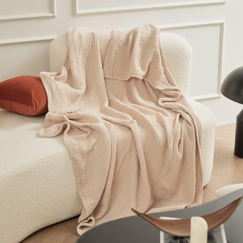 Bowlift Waffle Texture Blanket Soft Breathable Throw for Bed and Sofa