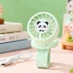 Portable Handheld Fan with Cute Chicken Design USB Rechargeable Wristband Cooler