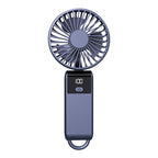 Portable USB Fan with LED Display Multiple Speeds Lightweight Travel Cooling