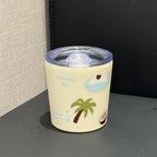 Double Insulated Reusable Drinking Cup with Spill-Proof Lid Bright Summer Design