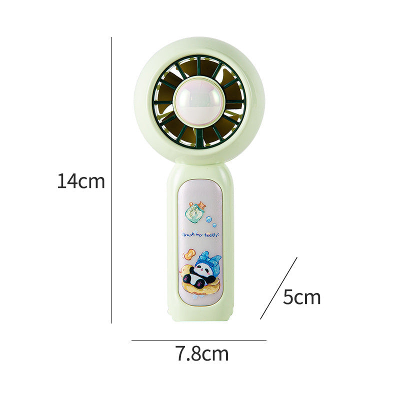 Portable Mini Fan with Cute Panda Design Battery Operated Compact Handheld Fan for Women