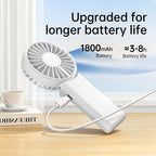 Portable Handheld Fan USB Rechargeable High-Performance Adjustable Speed Compact Lightweight for Women