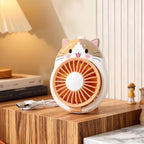 Portable Handheld Fan with Cute Chicken Design USB Rechargeable Wristband Cooler