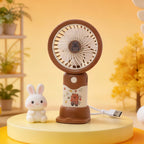 Portable USB Rechargeable Handheld Fan with Clip and Quiet Brushless Motor