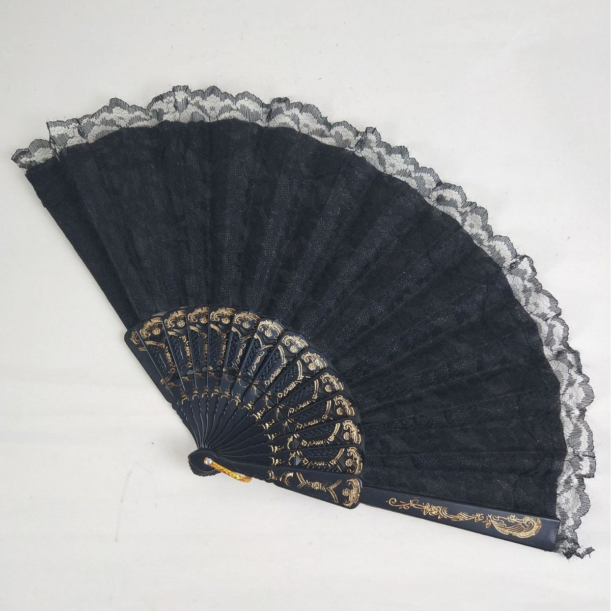 Ladies Lace Fan Elegant Lightweight Handheld Cooling Accessory