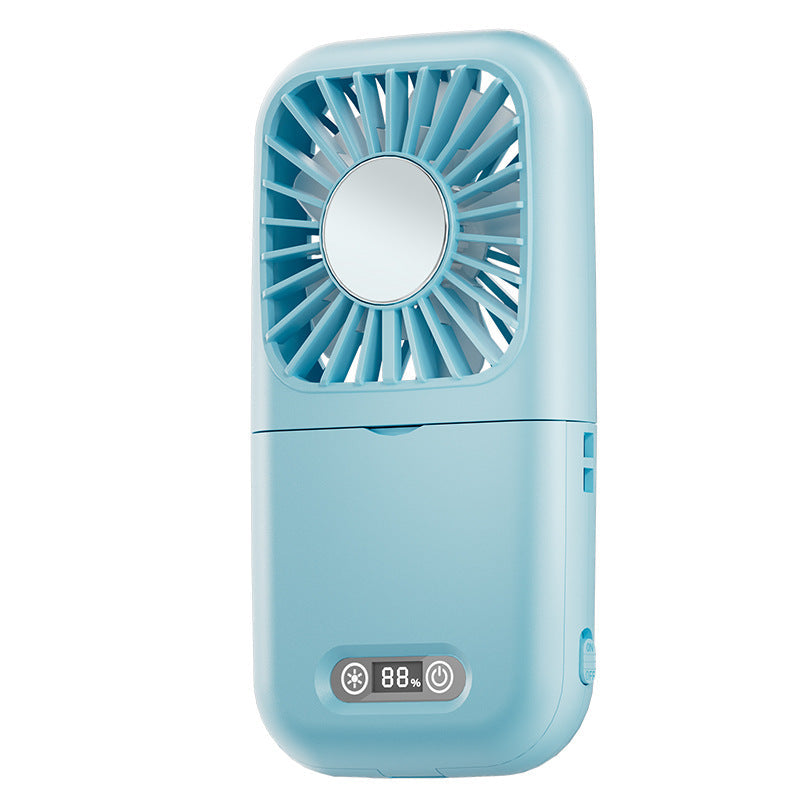 Harrow Portable Rechargeable Handheld Fan with Adjustable Speeds and LED Battery Display