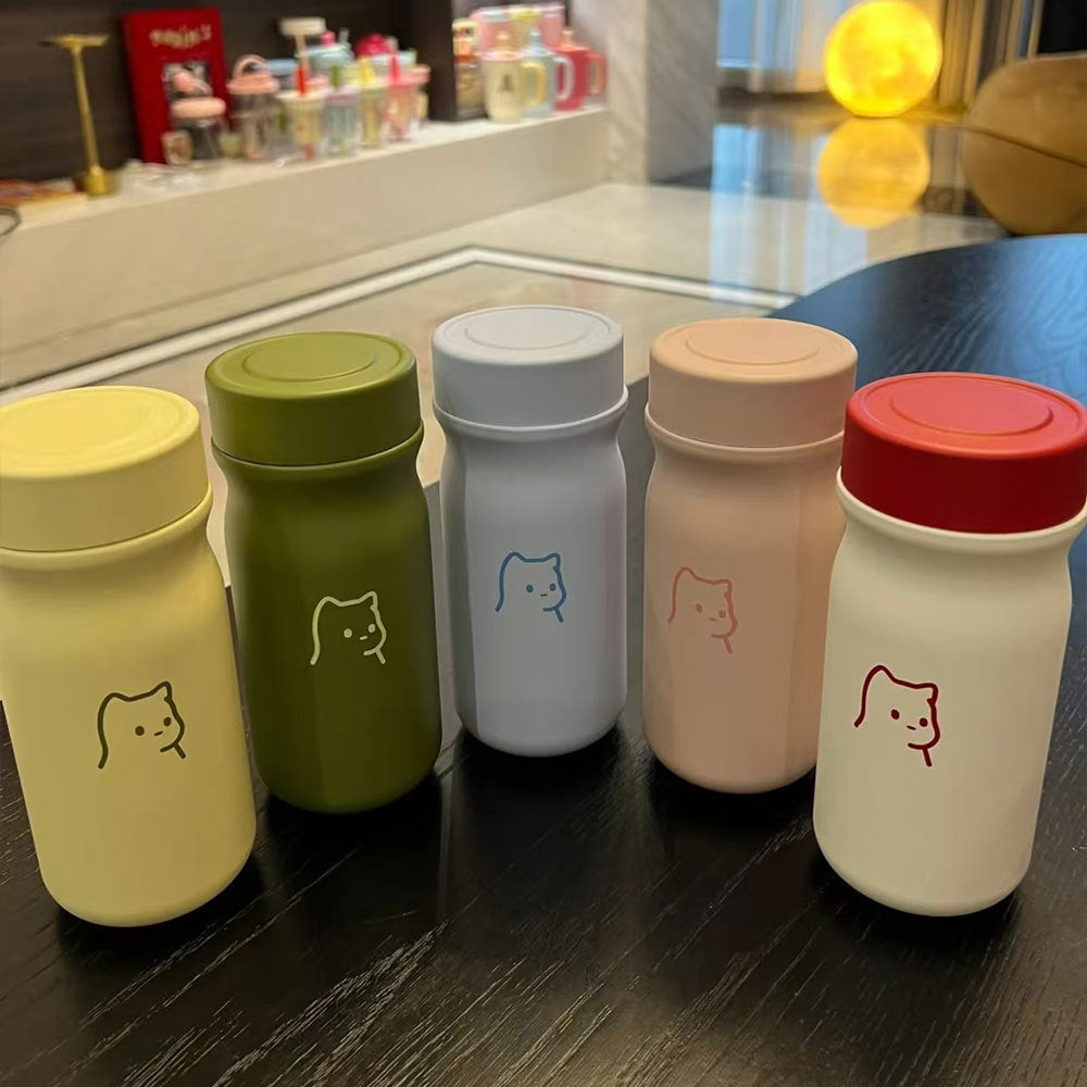 Women’s Insulated Water Bottle with Secure Flip Lid and Animal Design BPA-Free Reusable