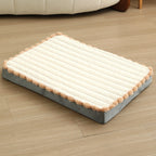 Dog Bed Plush Soft Top Non-Slip Base Breathable Filling Comfortable Pet Mattress