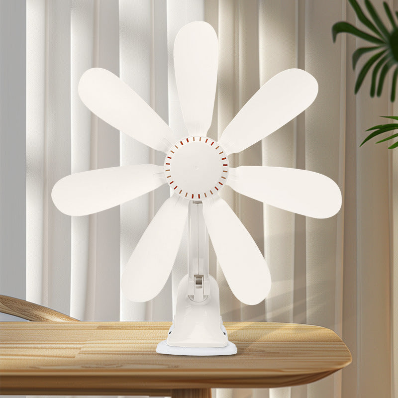 Women's Table Fan Blue Blades Adjustable Speeds Energy-Efficient Motor