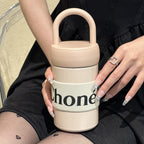 Women's Multifunctional Thermal Mug with Insulation and Carry Handle for Hot and Cold Drinks