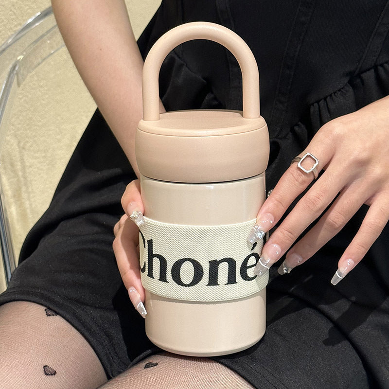 Women's Multifunctional Thermal Mug with Insulation and Carry Handle for Hot and Cold Drinks