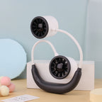 Women's Portable Neck Fan USB Rechargeable Quiet Operation Adjustable Holder Flexible Design