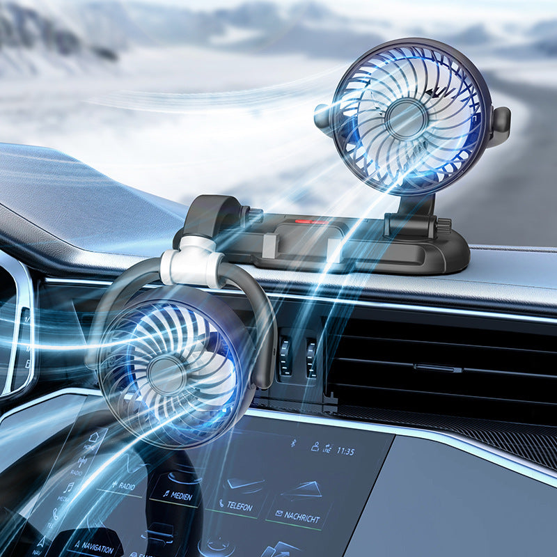 Harrow Adjustable Car Air Circulation Fan with 360-Degree Rotation and Multiple Speeds