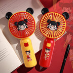 Portable USB Handheld Fan with Cartoon Design Lightweight and Rechargeable