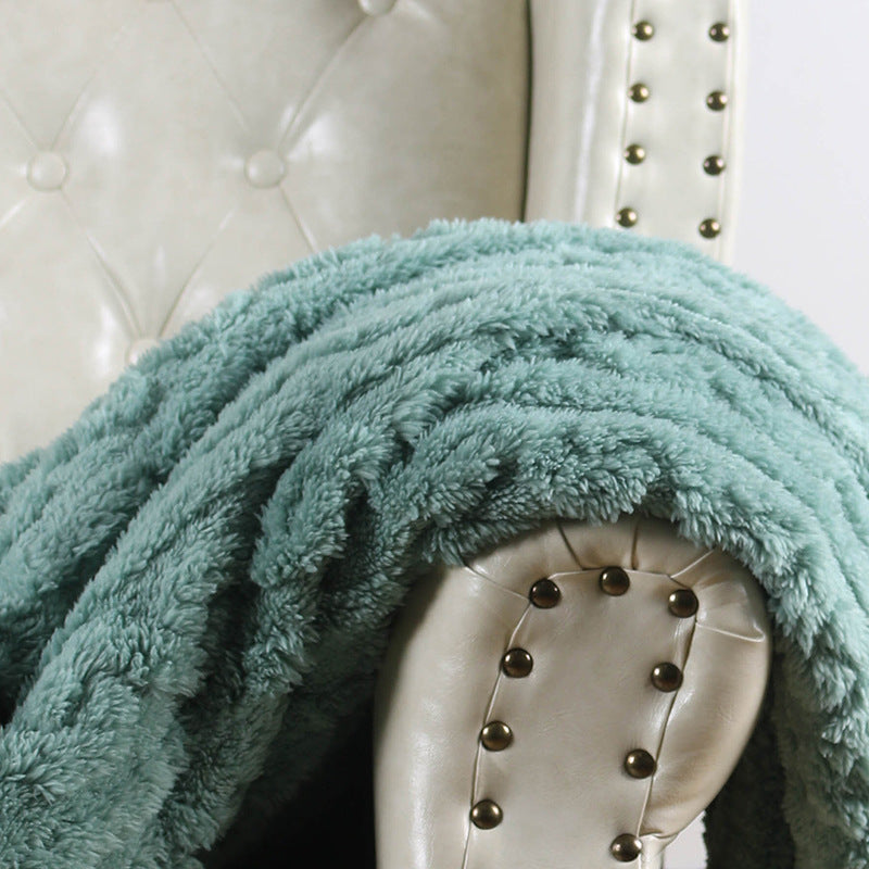 Brehn Ladies Soft Cable Knit Snuggle Blanket Cozy Throw for Home and Outdoors
